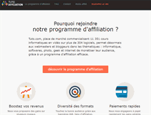 Tablet Screenshot of affiliation.tuto.com
